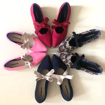 2020 Pantofi Plat pentru Femei Pantofi de Balet Respirabil Tricotate Subliniat Toe Pantofi de Culoare de Potrivire Femei Fund Moale Pantofi Pentru Femei