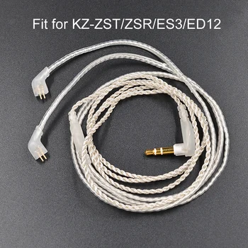 1,2 m Durabil de Înlocuire 3.5 mm TRRS 0,75 mm 2Pin Casti Cablu De KZ-ZST/ED12/ES3/zSR