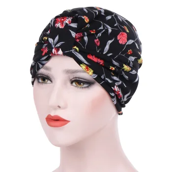 Femeile Musulmane Frizură Turban Pălărie De Bumbac Capului De Imprimare Împachetări Capota Capace Islamic Întinde Articole Pentru Acoperirea Capului Chimioterapie Pălării Pierderea Parului Accesorii