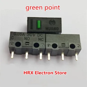 10BUC/LOT HUANO mouse-ul micro comutator buton de viata de 5 milioane de contact de argint green point