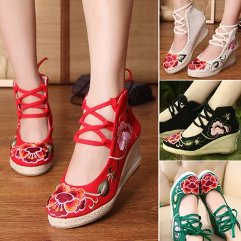 Fermecător de Modă Nouă Casual Stil Chinezesc Femei Broderie Talpă Moale Vechi Peking Național Unic de Pantofi Femei
