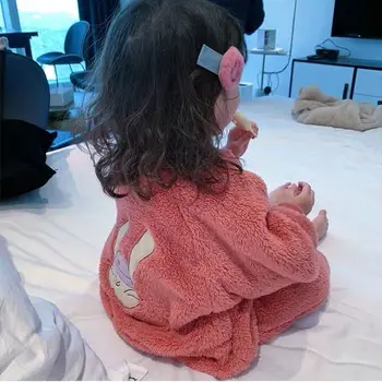 2020 Copilul Pijamale de Fete Toamna Iarna pentru Copii Onesies Copii Haine de Acasă Saci de Dormit Cald Drăguț față-verso Haine de Catifea