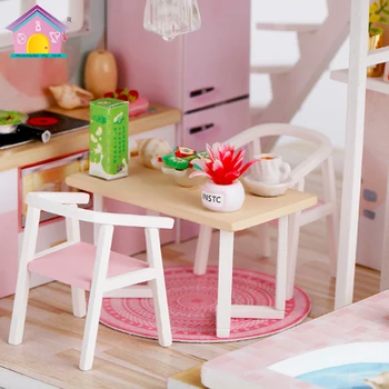 Creative DIY cabana Copii Adult in Miniatura casă de Păpuși din Lemn Kituri personalizate jucărie Primul Love building cadou de ziua de nastere