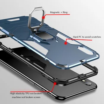 Rezistenta la socuri Clasa Armura Cazuri de Telefon Pentru iPhone 11 Pro XS Max X XR 8 7 6S 6 Plus Masina Magnetice Deget Inelul de Acoperire Capa