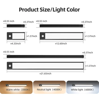 Mai mare BGRTD01 Lumina de Noapte Magnetic de Înaltă Calitate de Masă Lampă Agățat Wireless Touch LED Hand Matura Pentru Cabinet de Casa Studiu de Lectură