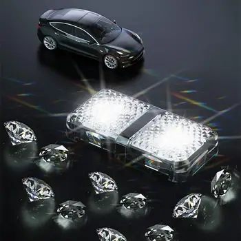 2 buc LED-uri Auto Deschidere Ușă Lumina de Avertizare de Siguranță Anti-coliziune Lumini Flash Magnetic Wireless Lampa Semnal Durabil Pentru Baseus
