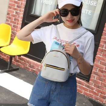 2021 Nou Stil Sac de Femei coreeană Japoneză Moda Stil Simplu Mini Rucsac Casual PU Telefon Exterior Sac ghiozdan Fete