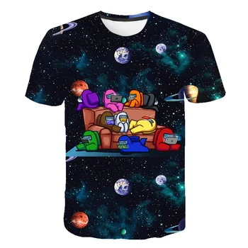 3D Cool Printre Noi Tricou Copii Vară O-Gat Maneci Scurte Tee Topuri Copii Nou Joc Video Tricouri Copil De Îmbrăcăminte pentru Băieți