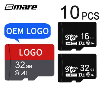 Logo-ul personalizat cu Ridicata Reală Capacitate Card de Memorie 10BUC 32GB 8GB 16GB 64GB 128GB, 256GB Card Micro SD Class10 U1 U3 SD Original Mine