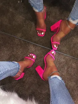 2019 Vara Femei Sandale Slip-on cu Toc Jeleu Pantofi Doamnelor în aer liber, Vacanță, Papuci de casă 9044