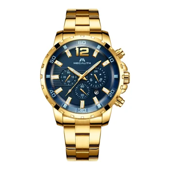 MEGALIT de Moda Mens Ceasuri de Top de Brand de Lux, rezistent la apă, Cronograf Cuarț Ceas Armată Militar Mens Ceasuri Relogio Masculino