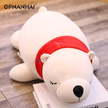 1 buc 50-110cm Gigant Eșarfă Urs Polar Pernă de Pluș drăguț Animal de Pluș Urs Jucării de Dormit Potoli setea Pernă de Păpuși Cadouri pentru Copii