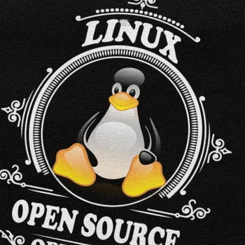 Amuzant Linux Tricou Open Source Open Mind Tricou Barbati Maneca Scurta Pinguin Producător Programator Ccoder Tricouri Bumbac Tee Top