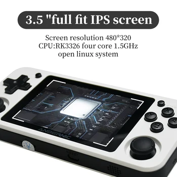 Powkiddy RG351P Handheld Consola de jocuri 3.5-Inch Ecran IPS Dual Rocker Sistem Linux PC Shell PS1 N64 Jocuri pentru Copii Cadouri