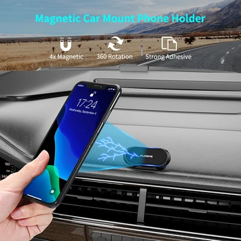 FLOVEME Magnetic Masina cu Suport pentru Telefon de Montare Masina de Placă de Metal Magnet GPS Rotativ Mini Benzi Forma de Stea Pentru iPhone Xiaomi Samsung