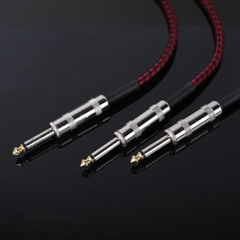 1 Metri Cablu de Chitara o Male către Male Cablu Cablul de Sârmă de Tricotat 6,35 mm Mufă Dreaptă pentru Chitara Acustica Electrica Bass