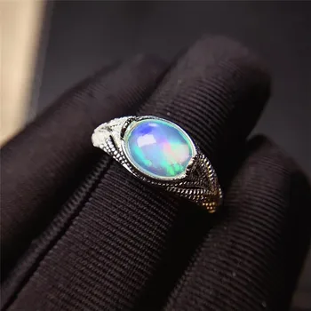 Leechee opal inel 7*9mm naturale colorate gemstong bijuterii pentru femei, cadou de ziua de nastere real 925 Argint Solid gratuit nava
