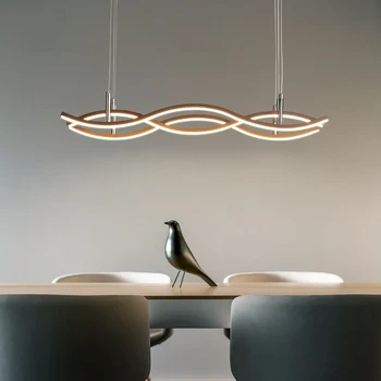 LED-uri moderne Sufragerie Candelabru de Iluminat Nordic Creative Trei-capul Lung Curbat Candelabru Bucătărie Restaurant de Iluminat de Birou