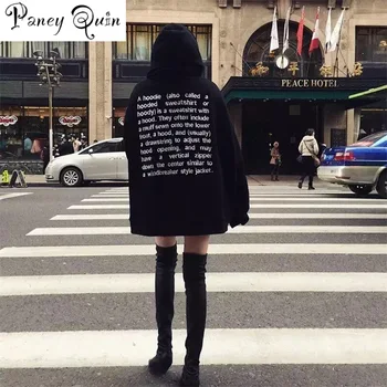 Toamna lungă B-F stil hanorace scrisoare cuplu hanorac streetwear supradimensionate femei hoodies de pe umăr harajuku hanorac girrls
