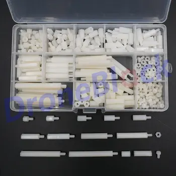 305Pcs M3 Nylon Alb exploatat Distanțier Impas de sex Feminin/Masculin la Feminin Piulita Kit Hex Coloana Sortiment Kit pentru RC PCB