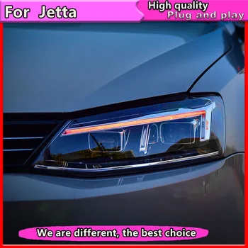 Auto Styling Pentru noul VW Jetta 2011-2017 CONDUS A8 design cap de lumină LED-uri Faruri DRL Lentilă Fascicul Dublu H7 HID Xenon bi xenon obiectiv