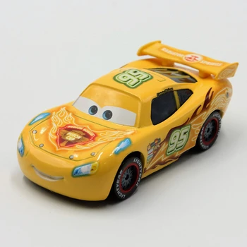 Disney Pixar Cars Limited Edition Galben Fulger McQueen Turnat Sub Presiune, Metal Mașină De Jucărie Pentru Copii De La 1:55 Liber De Brand Nou În Stoc