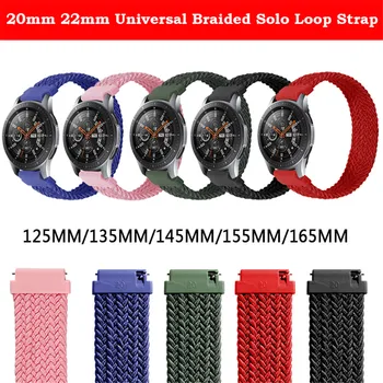 20mm 22mm Universal Watchbands pentru Samsung Galaxy Watch Activ 42/46mm Împletite Solo Bucla Curea pentru Ceas Huawei GT2E accesorii