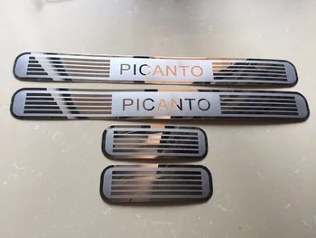 Ușa scuff pad plat pentru Picanto portierei auto KIA decora stil din oțel inoxidabil autocolante 4buc/set