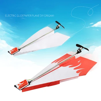 Noua Moda pentru Copii să Învețe Jucării DIY Vehicule Putere Electrica Avion de Hârtie Zboară Avionul kit de Conversie