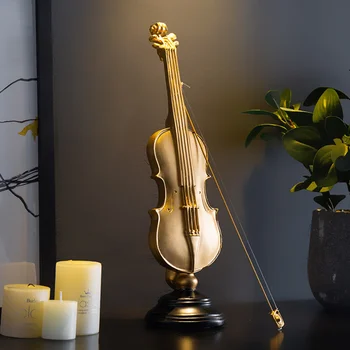 Decorațiuni Interioare Moderne Vioara Figurine Sax Statuete Accesorii De Birou Office Decor Rășină De Instrumente Muzicale Model Decorativ