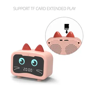 Dragon drăguț Pisica Bluetooth 5.0 Speaker-Ceas cu Alarmă Muzică USB LED Lumina Decor Dropship