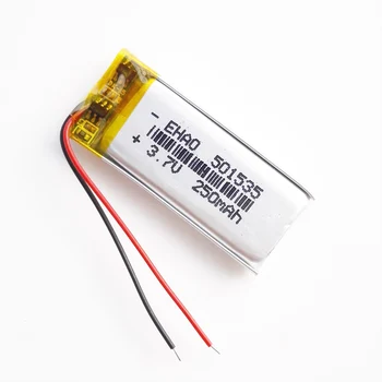 EHAO 501535 3.7 V 250mAh baterie Litiu-Polimer LiPo Baterie Reîncărcabilă Pentru Mp3 GPS-ul pentru căști mobile electronice parte