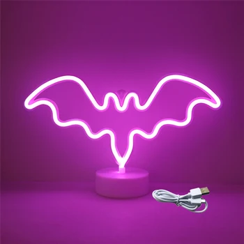 Bat Led Neon Lumina Petrecere De Vacanță Nunta Decoratiuni Camera Copii Lampa De Noapte Acasă Decor De Perete