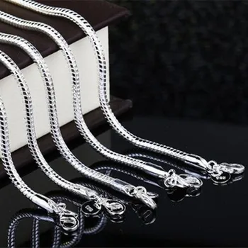Designer de moda pentru Femei Fata de Argint 925 de 3mm Șarpe Lanț Brățară Pentru DIY brățară Brățară Lanț de Petrecere Cocktail