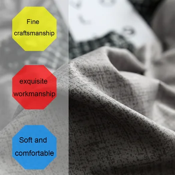 Nordic Culoare Solidă lenjerie de Pat Duvet Fular Set de Acoperire față de Pernă Home Textile Lenjerii de pat Adulti Gri Set Lenjerie de Pat NE Twin Queen