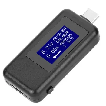 1x USB C-Putere Tester de Tip C USB Tester Digital Multimetru Tensiunea de Curent Contor de Tip C USB Tester