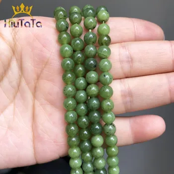 Naturale Canada Jades Rotund Margele Piatra Netedă Liber Șirag de mărgele Pentru a Face Bijuterii DIY Brățară Știfturi de Ureche Accesorii 7.5