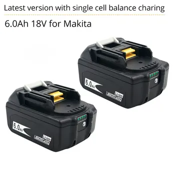 BL1860 18V 6A Li-ion Power Tools Baterie Reîncărcabilă pentru Makita BL1830 BL1840 BL1850 cu NOUL Single Echilibru Celulă de Protecție
