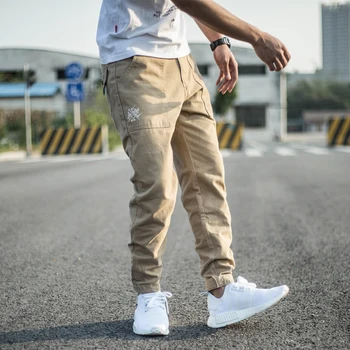 Japoneze Vintage Moda Barbati Blugi Largi Casual Pantaloni Cargo Broderie Designer Harem Pantaloni Strada Hip Hop Jogging Pantaloni Pentru Bărbați