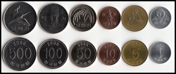 Coreea De Sud 6 Piese Set De Monede Asia Nou Original Coin Unc Editie De Colectie Foarte Rar Comemorative Aleatoare An