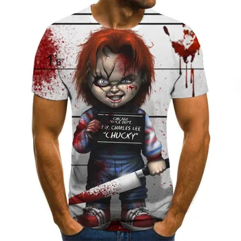 Groază tricouri clovn tricou Barbati/Femei Hip Hop Streetwear Tee Haine Cool Om Topuri Joker Zombie 3D de Imprimare T tricoul 3d T-shirt