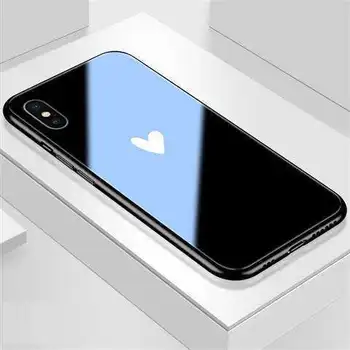 De lux Sticlă Călită Telefon Caz Pentru iPhone 11 Pro Max Xs Max X XR 8 7 6 6s Plus SE 2020 Inima Cuplu Minunat Capacul din Spate Coque