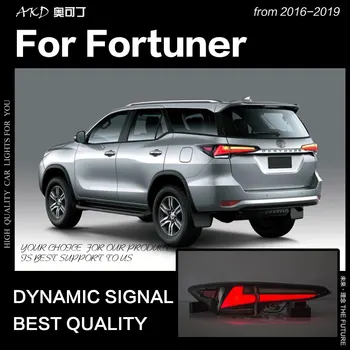 Styling auto pentru Toyota Fortuner stopuri 2016-2019 Dinamic de Semnal, Lampa spate lampa de poziție cu LED DRL Frână Inversă Accesorii auto