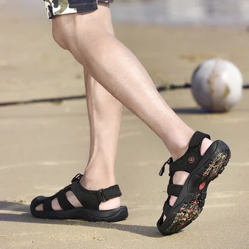 Clasice De Vara, Marca Mens Sandale Camel Stil În Aer Liber Masculin Sandale Cârlig Buclă De Bază Plaja Barbati Sandale Plate