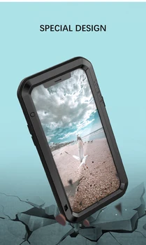 DRAGOSTEA MEI Compatibil pentru iPhone 12 Pro Max Caz,Aluminiu Metal Gorilla Glass rezistent la Șocuri Militare Grele Coperta