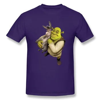 Și Măgarul De Bumbac Imprimare T-Shirt Shrek Film De Comedie Bărbați Moda Streetwear