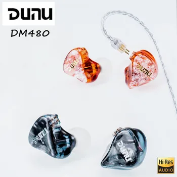 Autentic DUNU DM480 HiFi Stereo pentru Căști Dual Titan Dinamic Driver Hi-Res Audio Căști DJ Monitor Cască În Ureche IEM DM-480