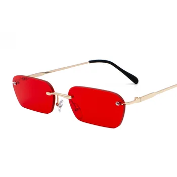 Noul Retro Clasic Mici Pătrate ochelari de Soare Barbati de Brand Designer de Ochelari de Soare pentru Femei Vintage Cadru Metalic Negru lentile UV400 Ochelari