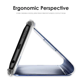 Smart Mirror Caz de Telefon Pentru Samsung Galaxy S6 S7 S8 S9 S10 S11 S20 Flip Cover Pentru Samsung S7Edge S9Plus S11E S10Lite S20FE Caz