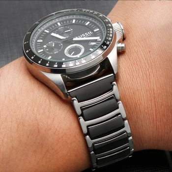 Watchband Ceramica curea între inox 20mm 22mm trupa ceas curea pentru Huawei Ceas Inteligent GT2/ceas 2pro/ceas Samsung